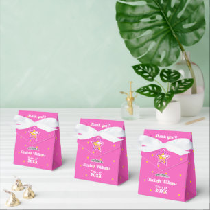 Congratulations Super Grad Pink-Editable Text Favour Box