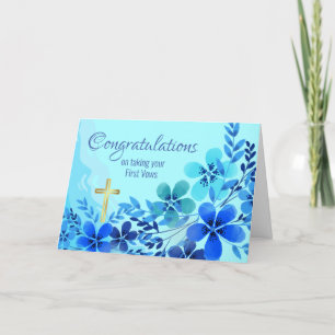 Congratulations Taking First Vows Becoming a Nun Card