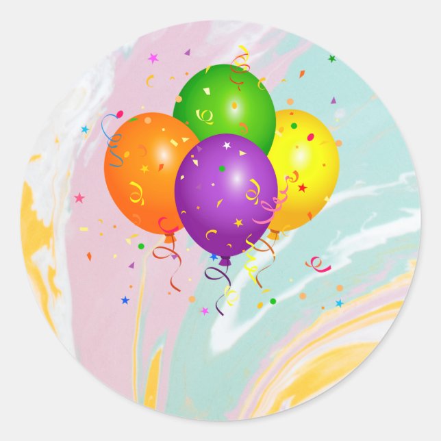 Congratulations template classic round sticker (Front)