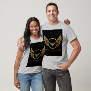 Congratulations text Gold Eagle Wings image Grey T-Shirt
