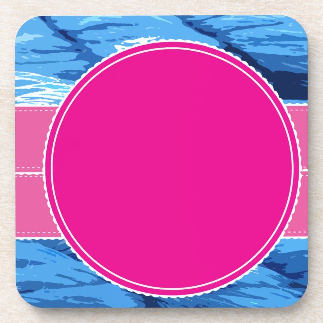 congratulations thanks shower gift party colourful coaster (Front)