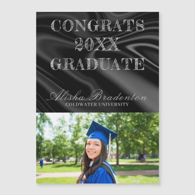 Congratulations Thin Magnetic Graduation Card (Front)