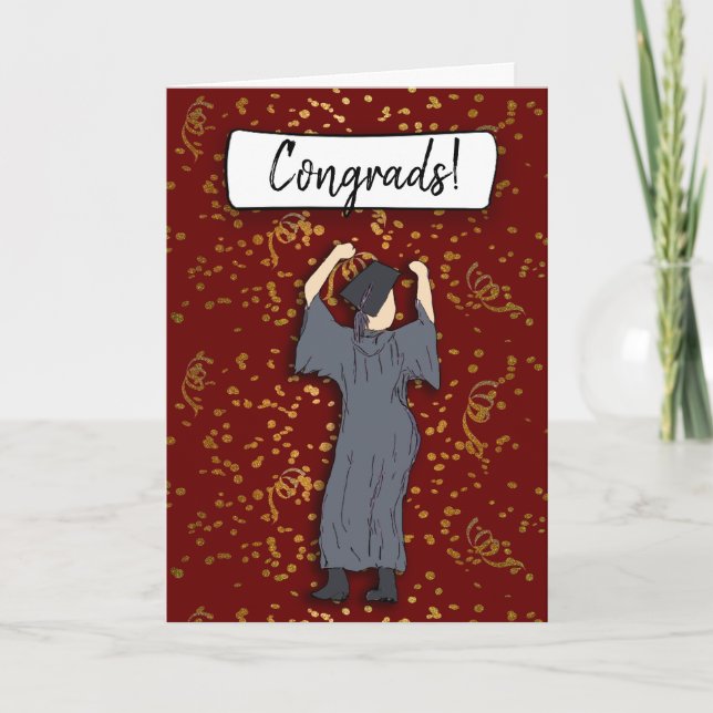 Congratulations to a Graduate Confetti Card (Front)