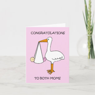 Congratulations to Female Couple a Baby Girl Card