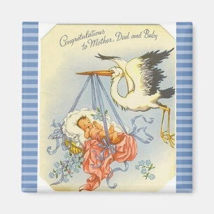 Congratulations to New Mum and Dad Keepsake Magnet