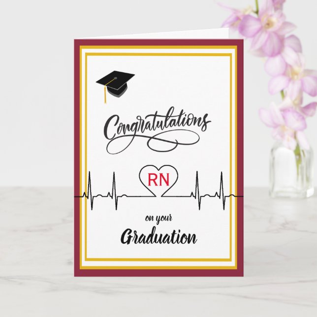 Congratulations to Nurse on their Graduation Card (Orchid)