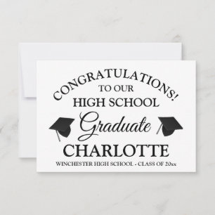 Congratulations to our graduate black white custom card