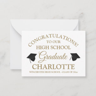 Congratulations to our graduate custom gold white card