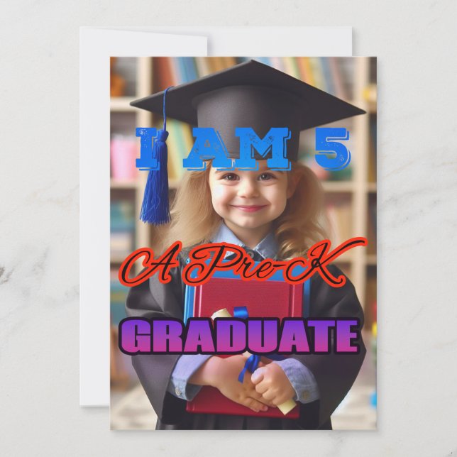 "Congratulations to our Pre-K Graduate!   Invitation (Front)