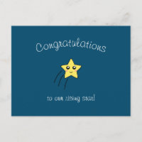 "Congratulations to Our Rising Star" Postcard