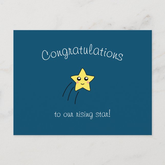 "Congratulations to Our Rising Star" Postcard (Front)