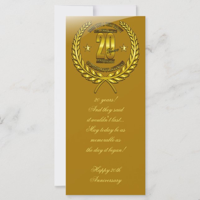 Congratulations to the 20th Anniversary (Front)