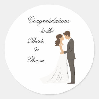 Congratulations to the Bride and Groom Sticker