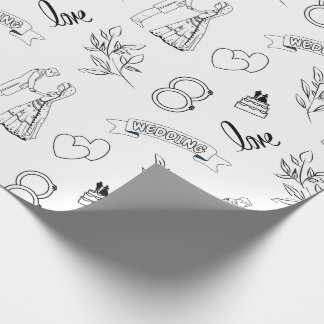 Congratulations to the Bride and Groom Wedding  Wrapping Paper