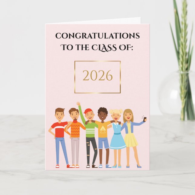 Congratulations to the class off  card (Front)