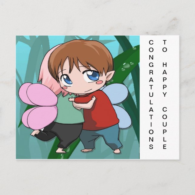 Congratulations to the happy couple postcard (Front)