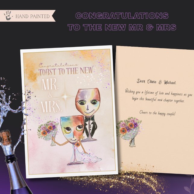 Congratulations to the new Mr & Mrs Whimsical Card (Congratulations to the new Mr & Mrs Whimsical Card)