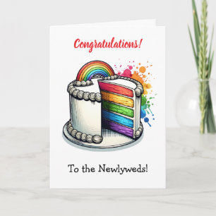Congratulations to the Newlyweds   LGBTQIA+ Card
