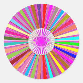 CONGRATULATIONS : Trophy and Sparkle Wheels Decor Classic Round Sticker