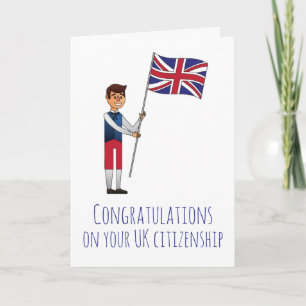 Congratulations UK Citizenship Britain Flag Card