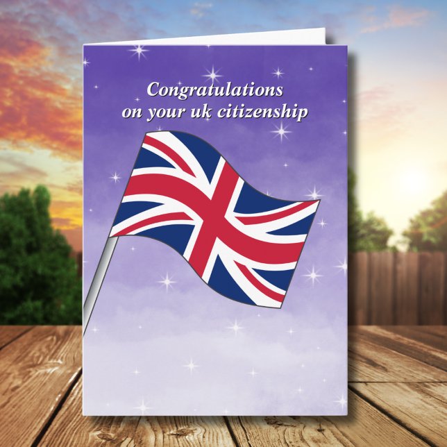 Congratulations UK Citizenship Britain Flag Card (Creator Uploaded)