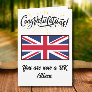 Congratulations UK Citizenship Union Jack Card