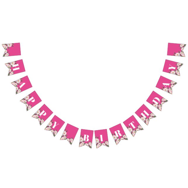 Congratulations Watercolor Pink Roses Ballerina Bunting (All)