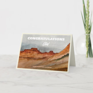 Congratulations Watercolor Western Desert Card