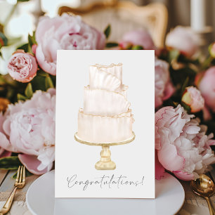 Congratulations Wedding Cake Card