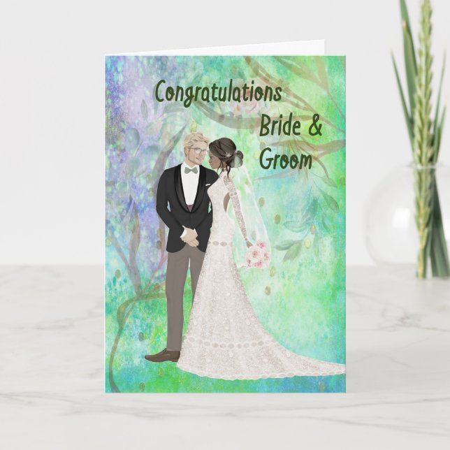 Congratulations Wedding Card for Mixed Marriage (Front)