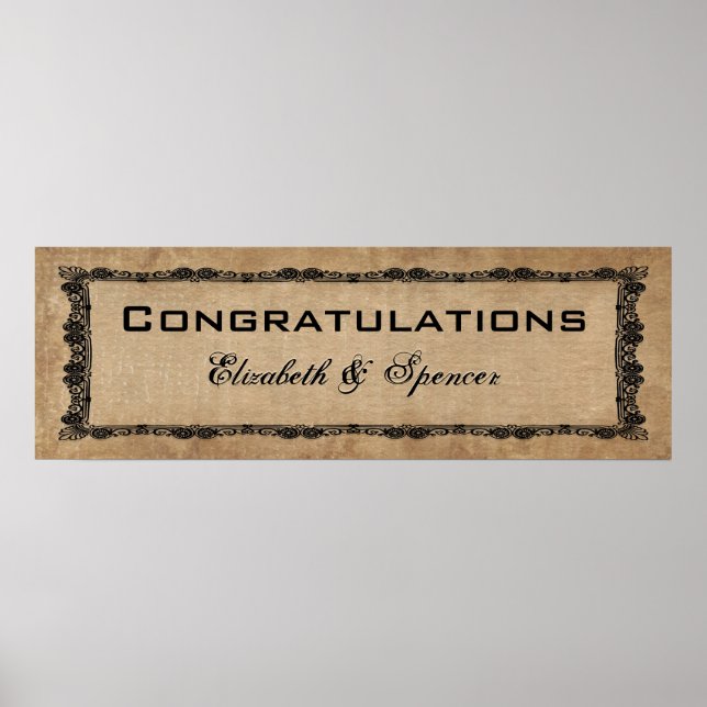 Congratulations Wedding Couple Poster (Front)