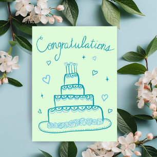 Congratulations Wedding Engagement Sketch Doodle Card