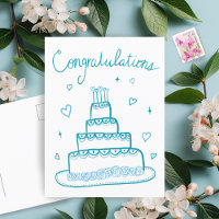 Congratulations Wedding Engagement Sketch Doodle 