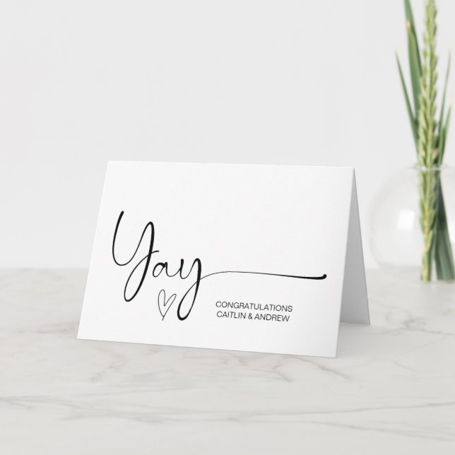 Congratulations Wedding Engagement Yay New Baby Ca Card (Front)