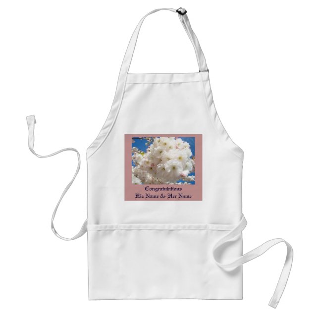 Congratulations Wedding His Name & Her Name apron (Front)