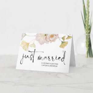 Congratulations Wedding Just Married Bride & Groom Card