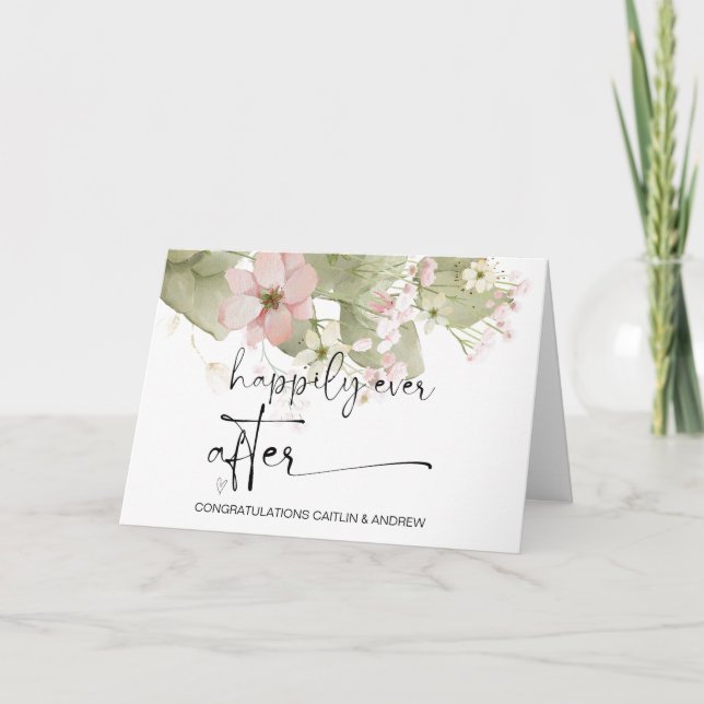 Congratulations Wedding Just Married Bride & Groom Card (Front)