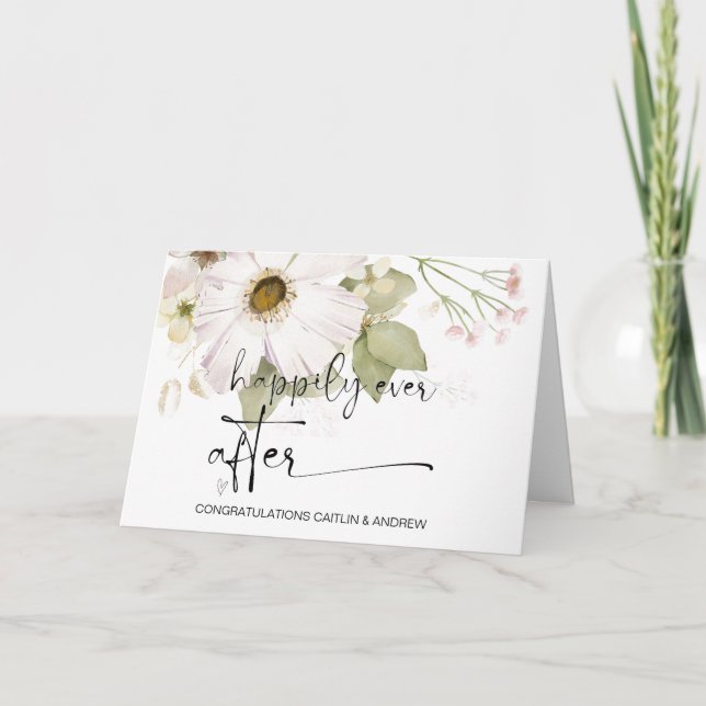 Congratulations Wedding Just Married Bride & Groom Card (Front)