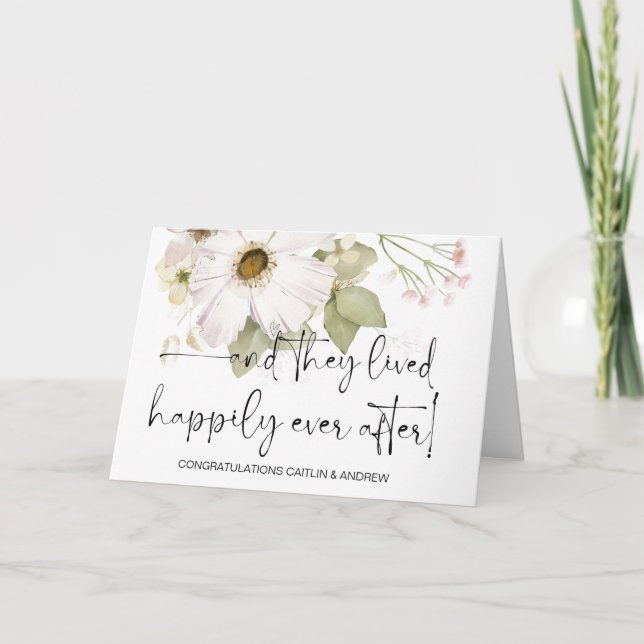 Congratulations Wedding Just Married Bride & Groom Card (Front)