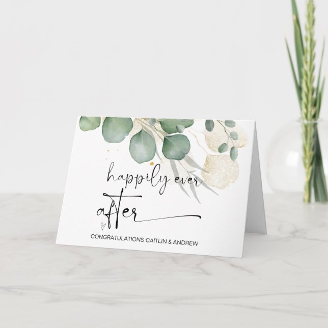 Congratulations Wedding Just Married Bride & Groom Card (Front)