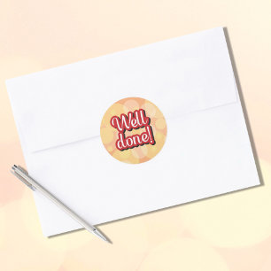 Congratulations Well Done Classic Round Sticker
