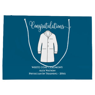 Congratulations White Coat Physician Doctor Large Gift Bag