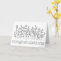CONGRATULATIONS Wildflowers Simple Custom