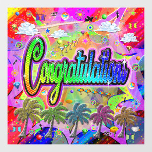 Congratulations Window Cling ~ Vista Express