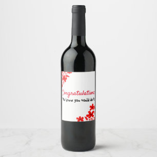 Congratulations Wine Label