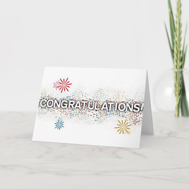 **CONGRATULATIONS** YOU DESERVE THE VERY BEST CARD (Front)