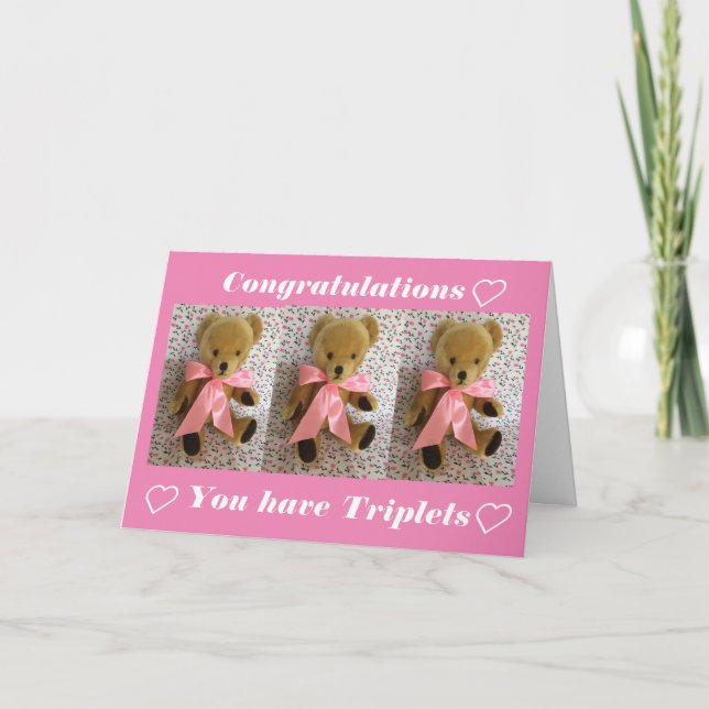 Congratulations you have triplets card (Front)