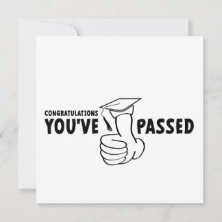 Congratulations, you passed, diploma card