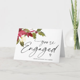 Congratulations You're Engaged Mr & Mrs Christmas Card