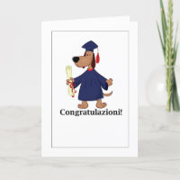 Congratulazioni! - Graduation Dog Cap and Gown